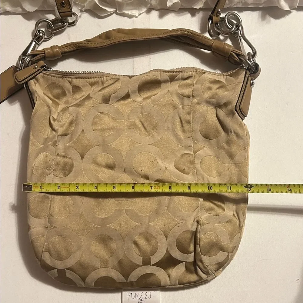 Coach Tan Signature Shoulder Bag